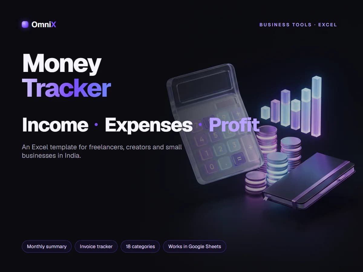 Small Business Money Tracker — Excel Template for Income, Expenses & Invoices