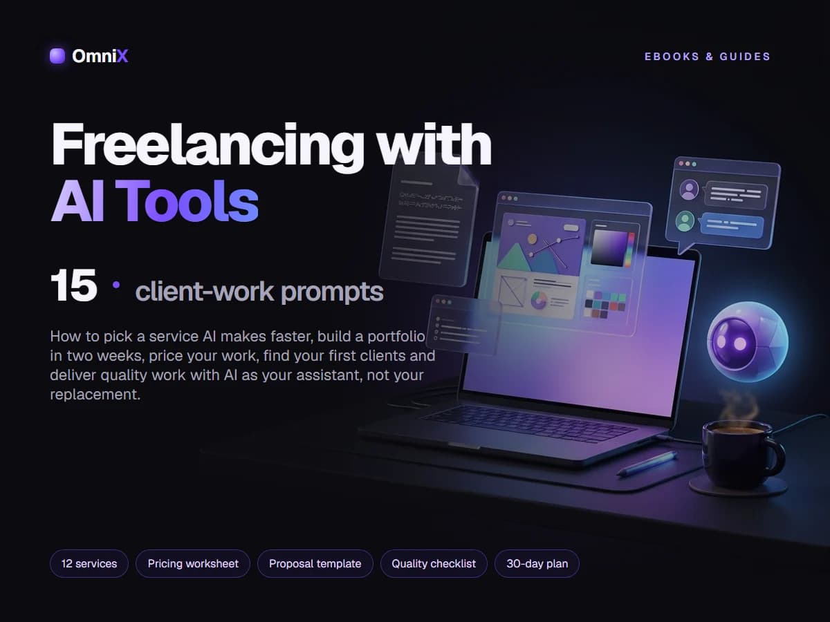 Freelancing with AI Tools — Start, Price & Deliver AI-Assisted Services (Ebook with 15 Prompts)